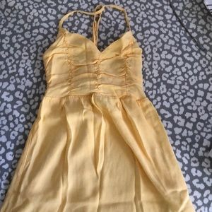 Yellow mini dress